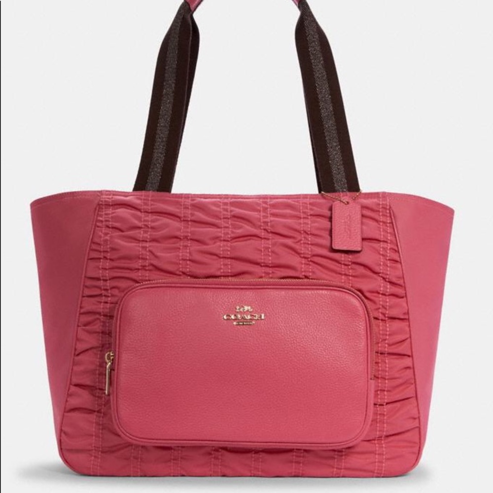Coach Court Tote with Ruching